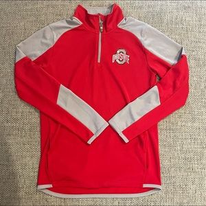 youth ohio state 1/4 zip pullover, sz L (14/16)